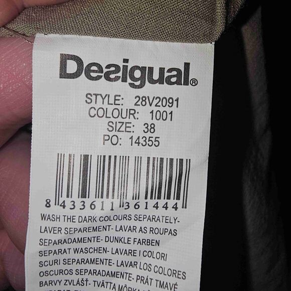 Desigual Womens Gracey‎ Multicolor Tie Belt Shirt Dress Bold 38 Small 6 - Picture 6 of 7